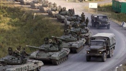 Vehicule militare ruseşti distruse de armata ucraineană