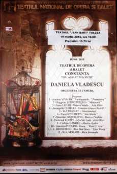 Daniela Vlădescu şi Orchestra de Cameră, pe scena Teatrului „Jean Bart” din Tulcea