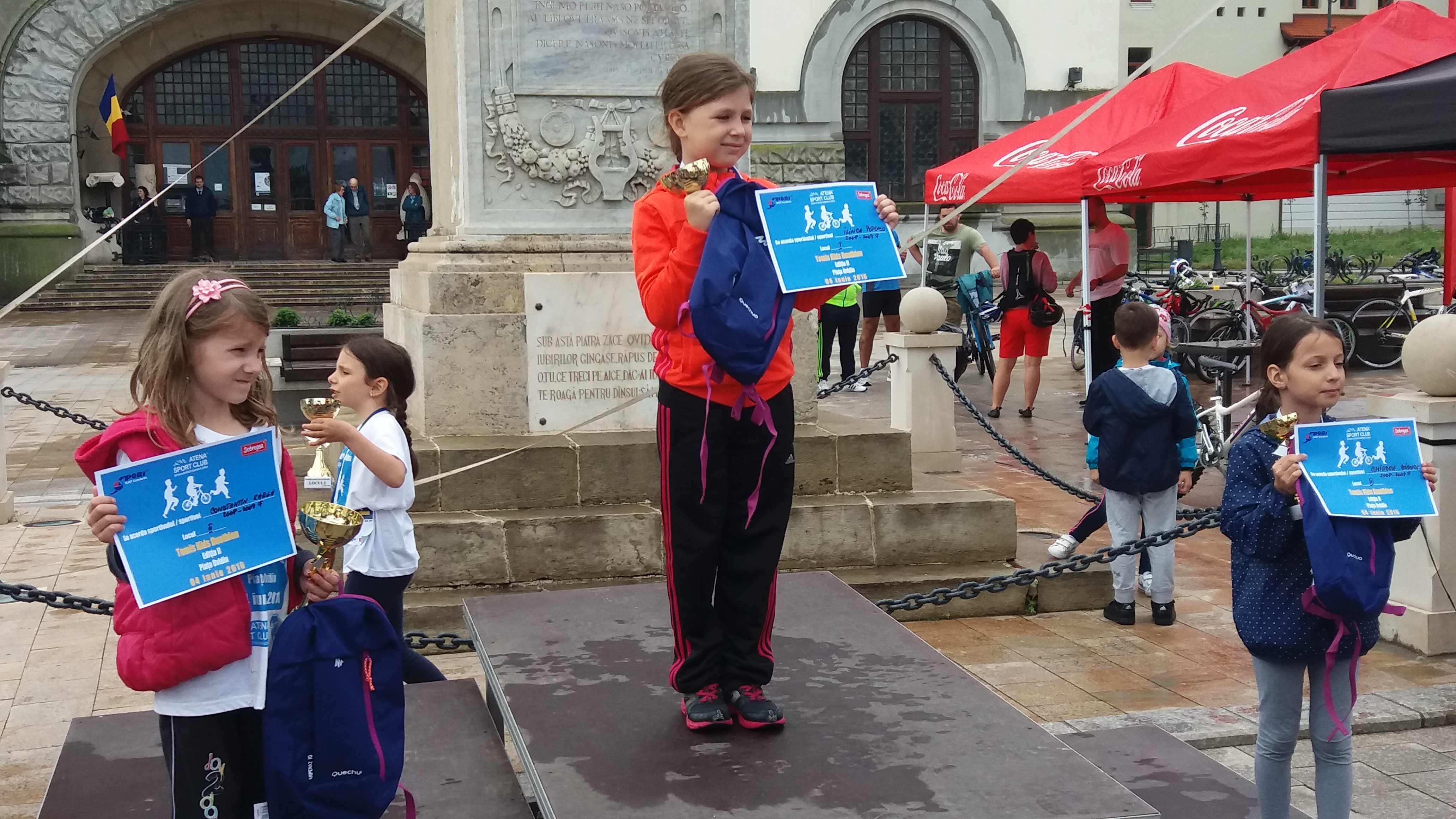 Participare numeroasă, în ciuda ploii la „Tomis Kids Duathlon”