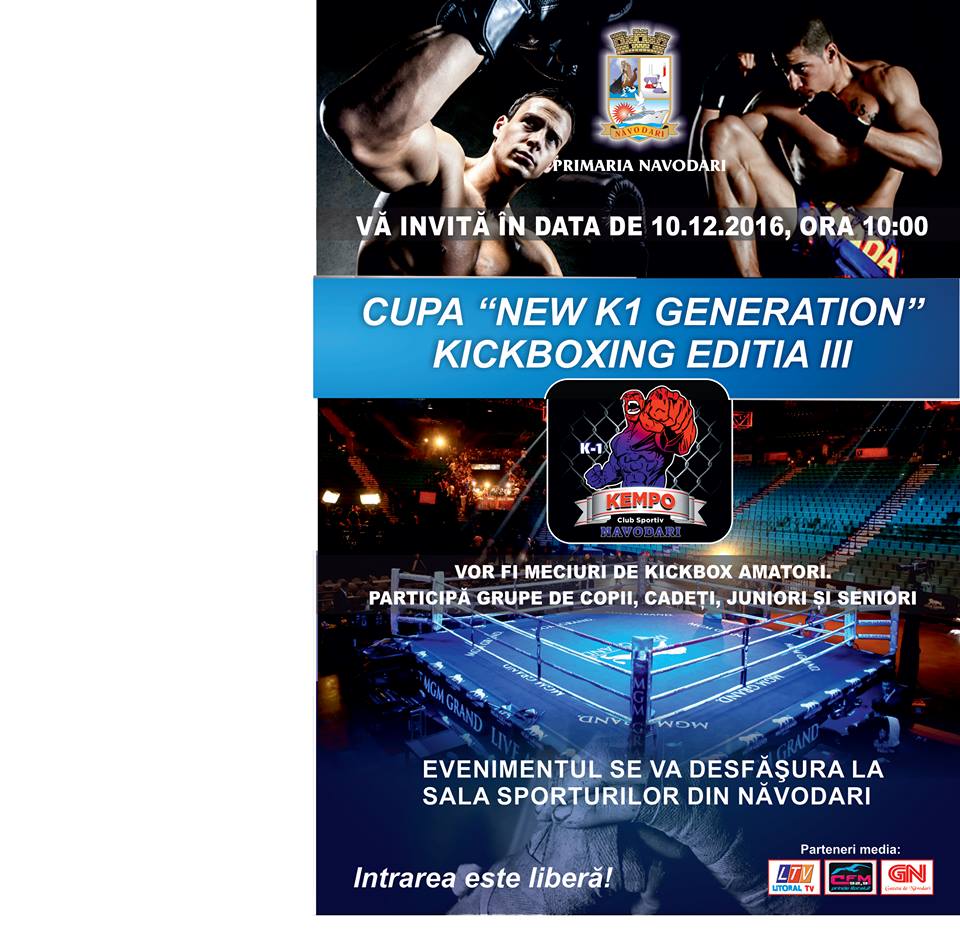 La Năvodari se va disputa „Cupa New K1 Generation”