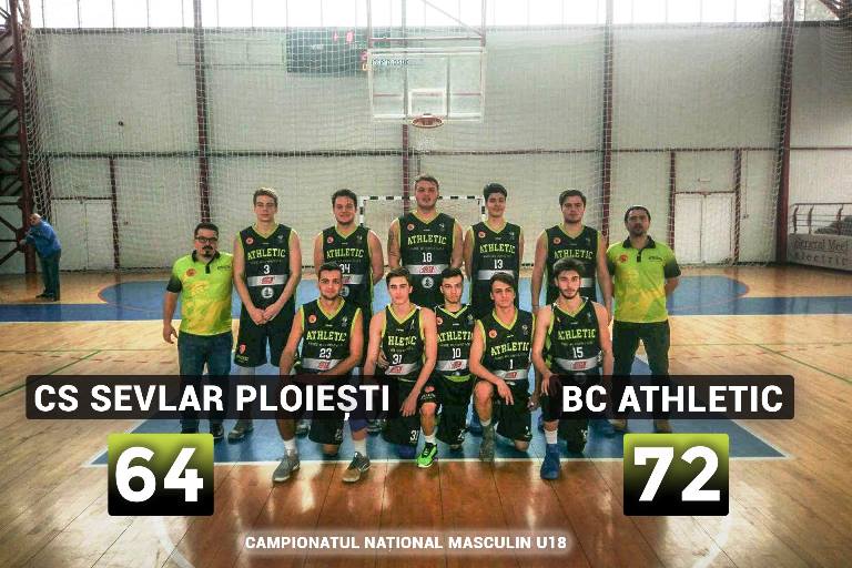 Victorie pentru BC Athletic U18 și la Ploiești