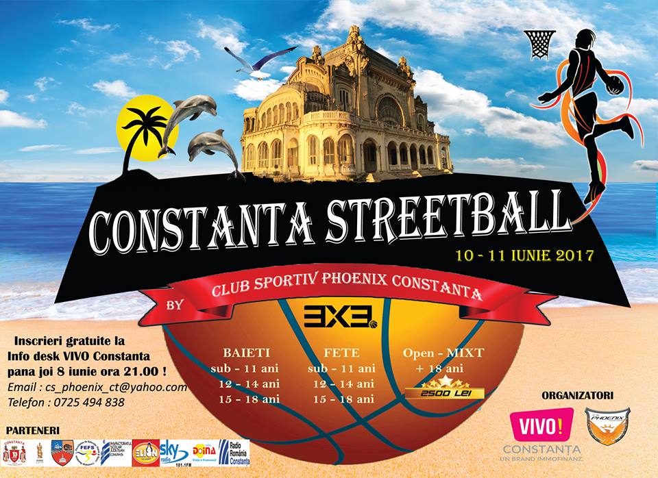 CS Phoenix Constanța invită toți iubitorii baschetului la o interesantă competiție de Streetball