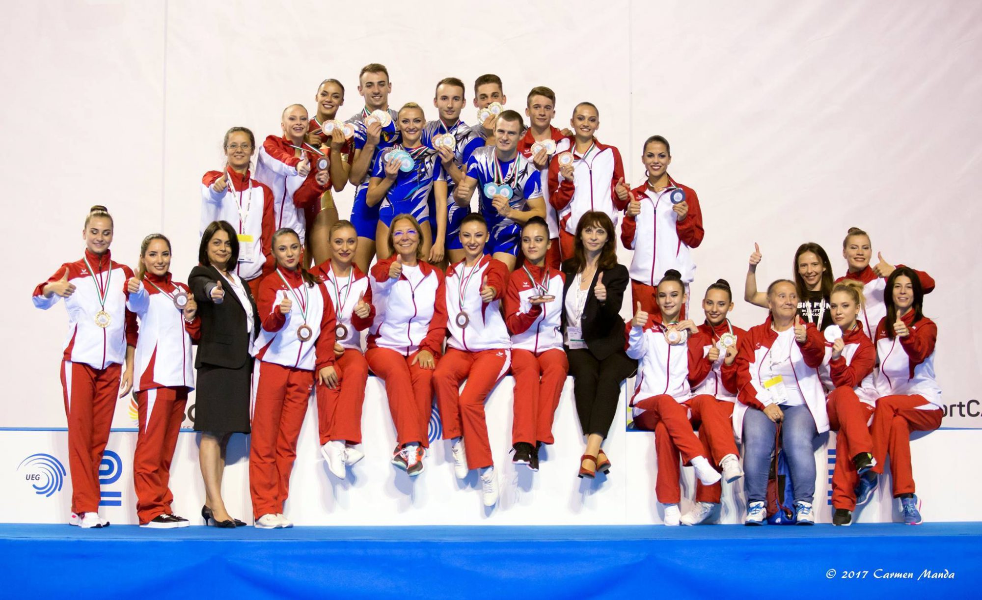 Medalii pentru echipa României la Campionatele Europene de gimnastică aerobică