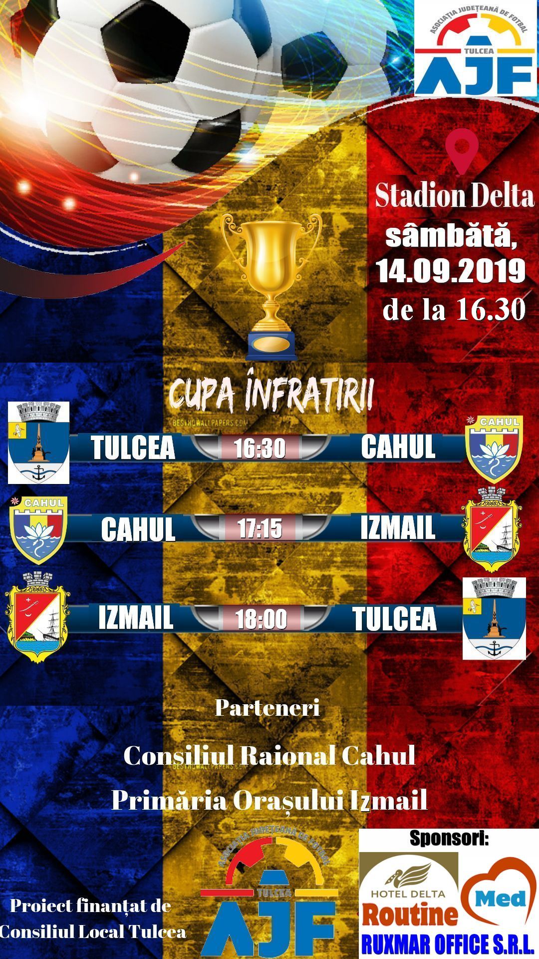 La Tulcea este programată „Cupa Înfrăţirii” la fotbal