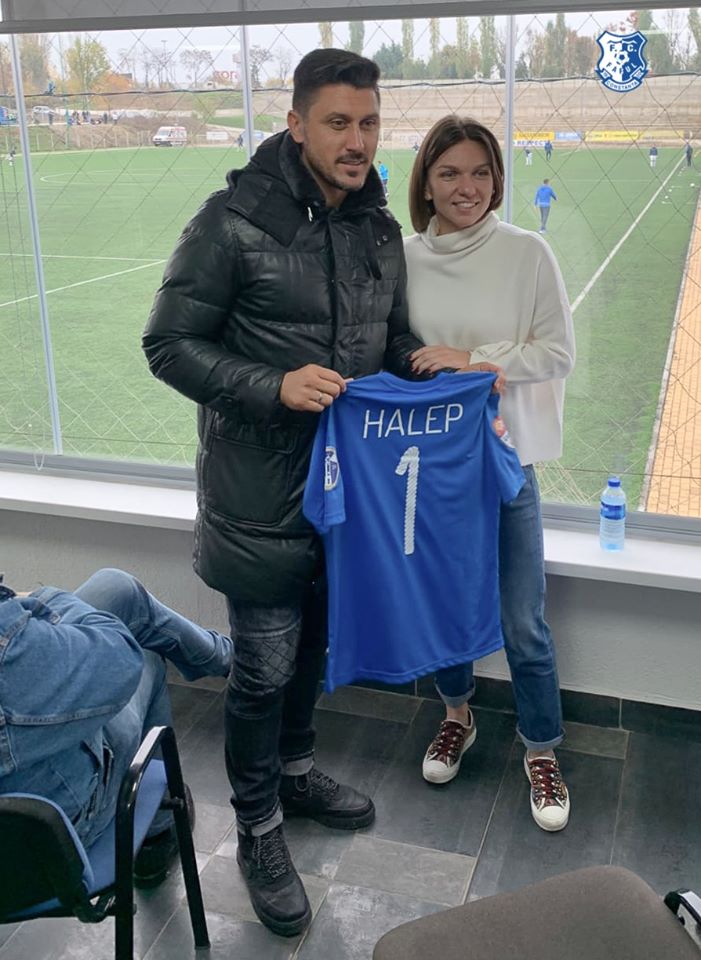 Simona Halep a susținut echipa FC Farul Constanța în meciul de la București