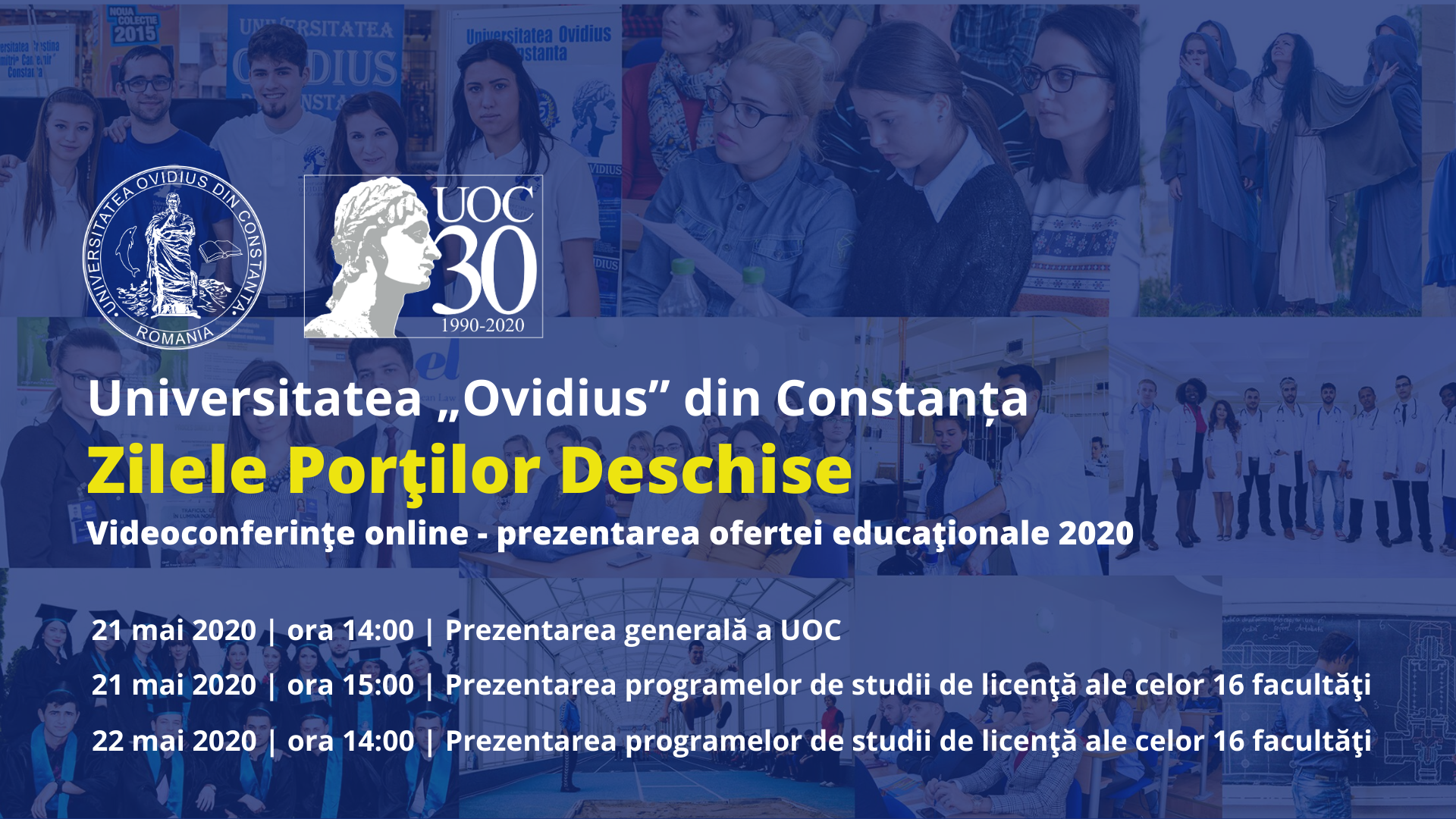 CONSTANȚA: Zilele Porților Deschise în mediul online la Universitatea „Ovidius”