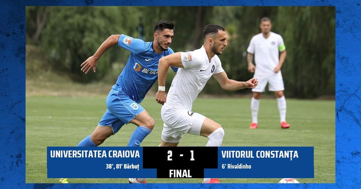 Universitatea Craiova și-a luat revanșa în al doilea meci de sâmbătă cu FC Viitorul Constanța