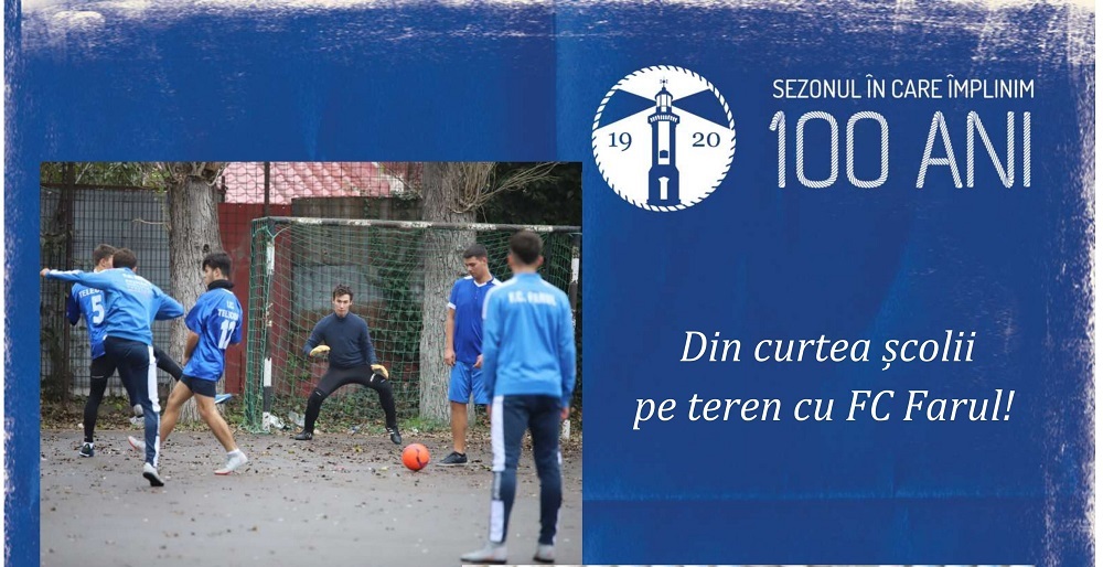 Elevii amendați de Poliție au fost invitați la o partidă amicală cu foști jucători de la FC Farul