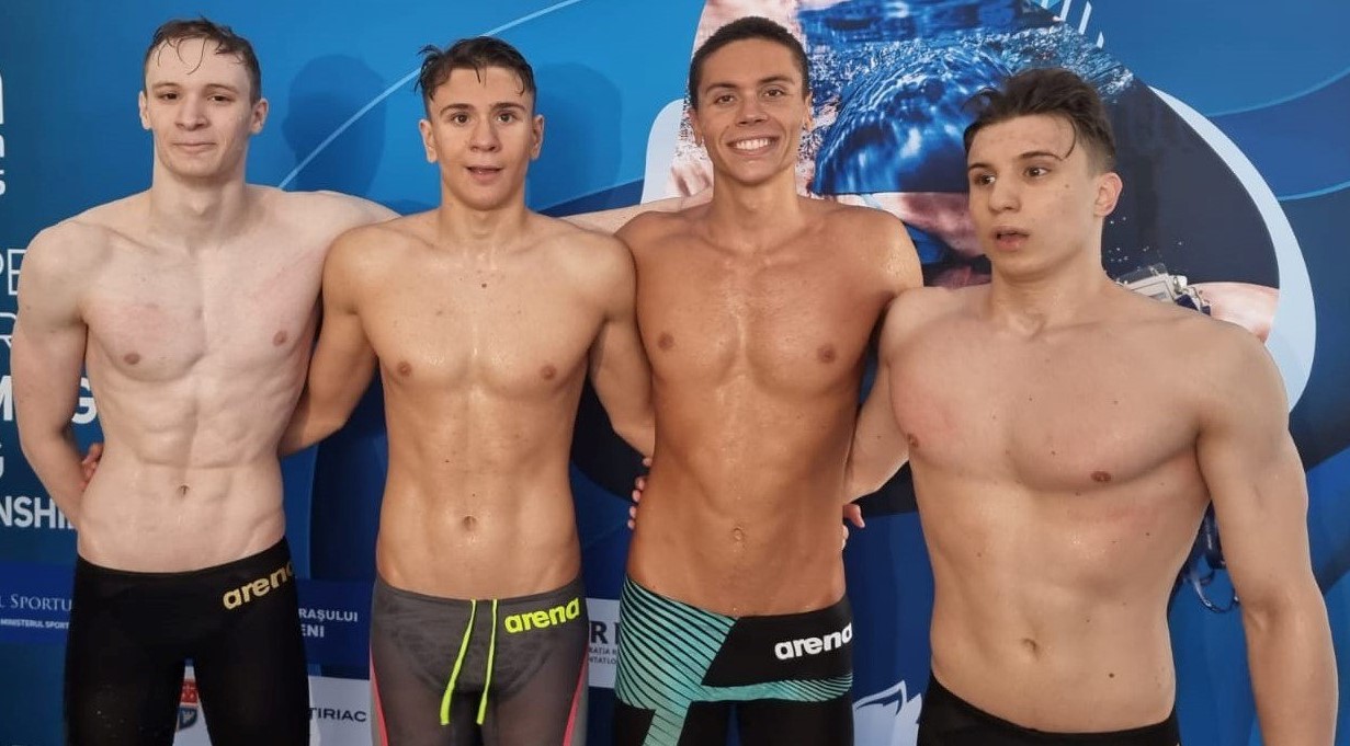 România este campioană mondială la juniori în proba masculină de 4×100 de metri liber la natație