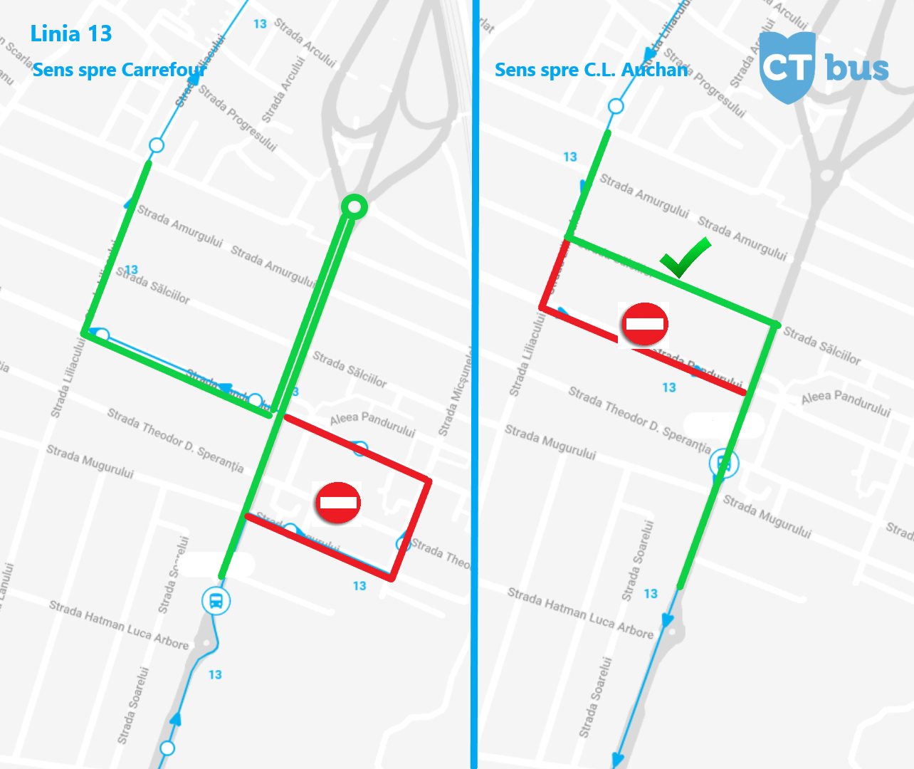 CONSTANŢA: De luna viitoare, se modifică traseele a două linii de transport