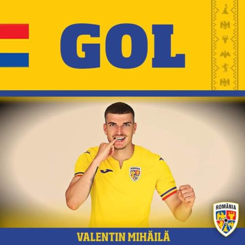 Atacantul Valentin Mihăilă a salvat onoarea naționalei de fotbal a României