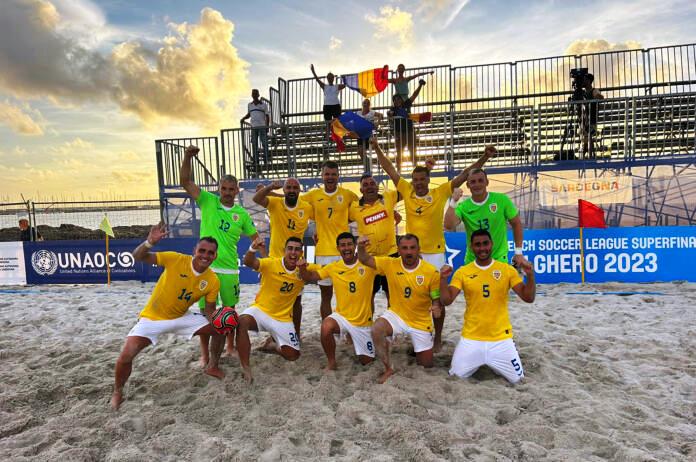 Echipa României s-a clasat pe locul 6 la turneul Euro Beach Soccer League 2023