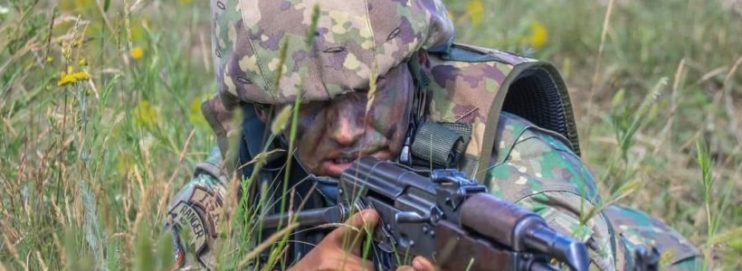 trageri foc arma - foto - Brigada Marasesti