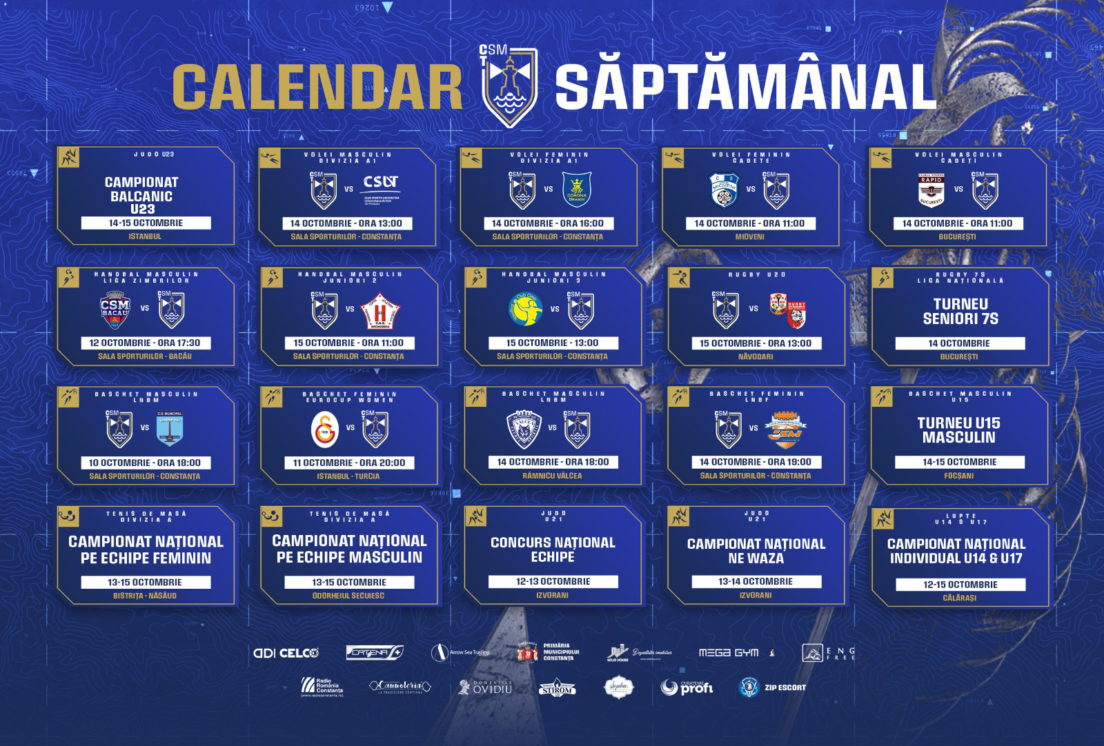 Competiții numeroase pentru sportivii de la CSM Constanța