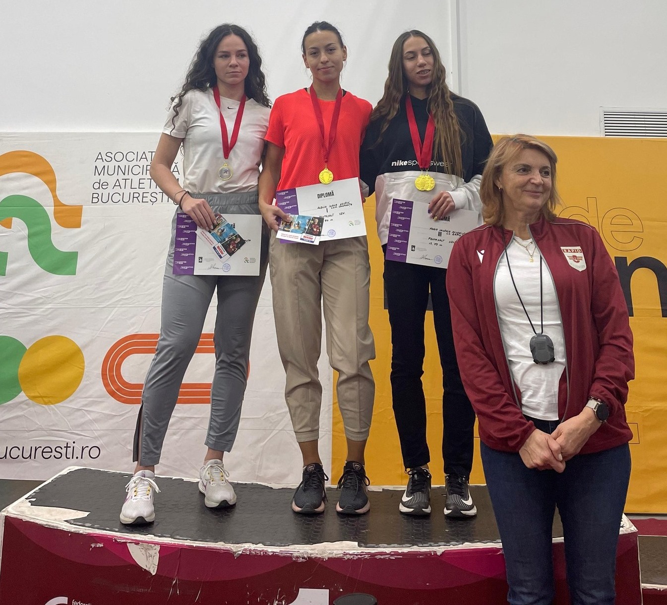 Atletele Alexia Dospin și Ioana Manoliu s-au evidențiat la competiția Winter Run Athletics Cup