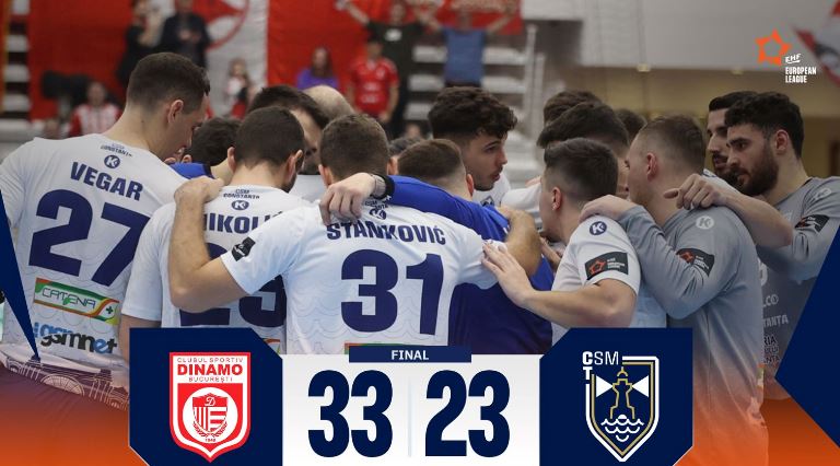 Dinamo a câștigat meciul tur cu CSM Constanța în EHF European League la handbal masculin