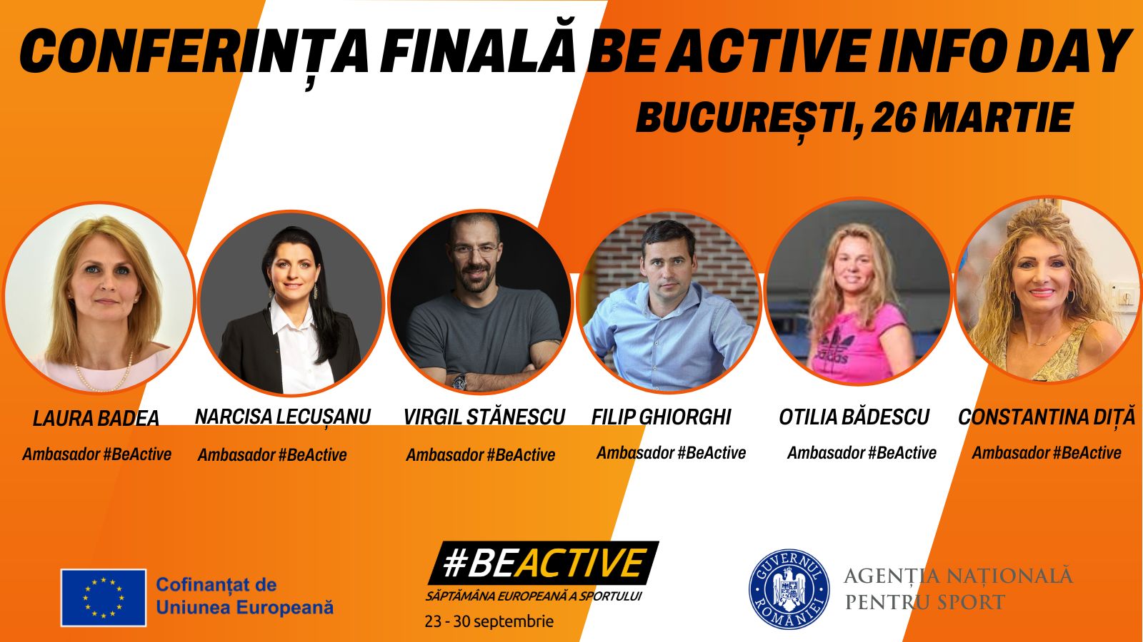 Conferința finală „România Be Active” este programată la București