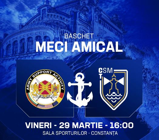 Meci amical de baschet cu militarii americani de la Mihail Kogălniceanu