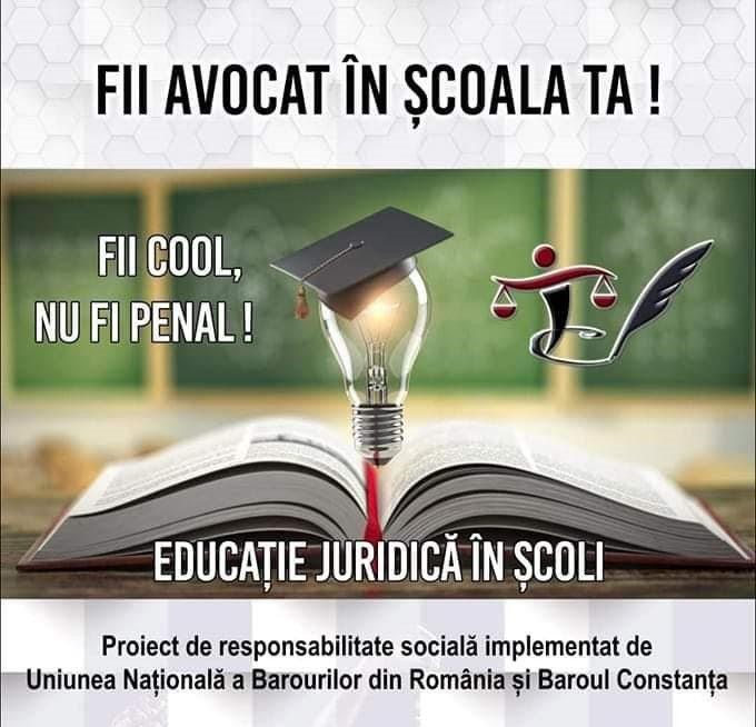 Proiectul „Fii avocat în școala ta!” continuă în școlile constănțene