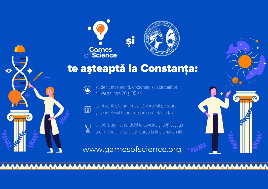 Cercetări mari, în cuvinte puține. GAMES OF SCIENCE 2024 a ajuns la Constanța