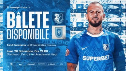 Bilete la meciul de fotbal Farul- CS U Craiova din Superligă