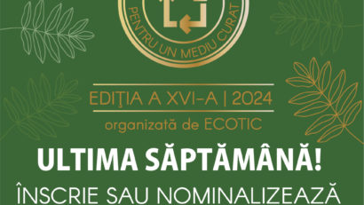 Înscrie-ți proiectul în Gala Premiilor pentru un Mediu Curat! Termenul limită este 26 noiembrie