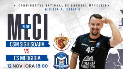 CSM Sighișoara – CS Medgidia, astăzi în Diviza A la handbal masculin