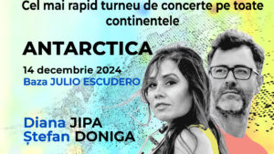 Violonista Diana Jipa și pianistul Ștefan Doniga, primii muzicieni români din istorie care au concertat în Antarctica