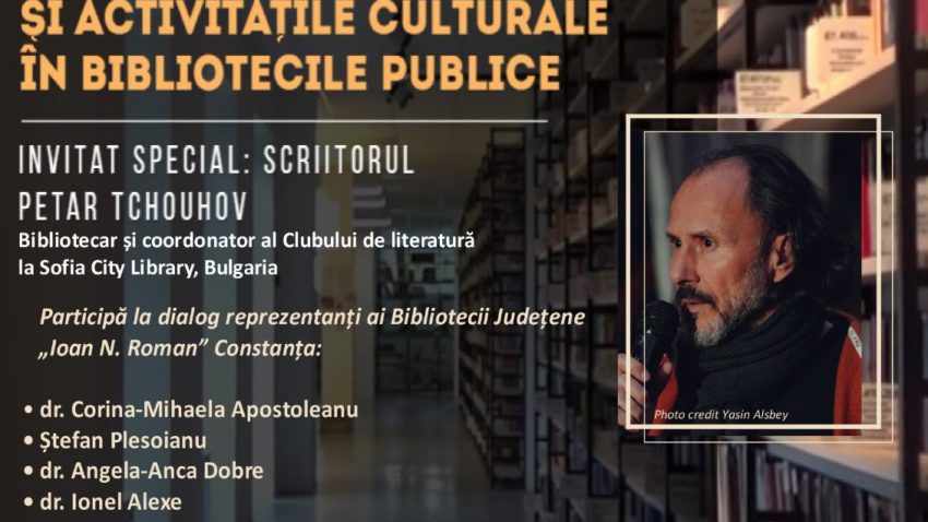 Scriitorul și bibliotecarul de origine bulgară, Petar Tchouhov, ajunge la Biblioteca Județeană „Ioan N. Roman” Constanța