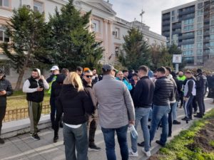 protest politisti IPJ Constanta - foto - Banci