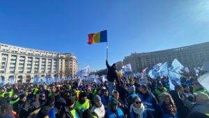 Protest al poliţiştilor în Capitală. Ei sunt nemulțumiți în legătură cu anumite prevederi din ”ordonanța trenuleț”