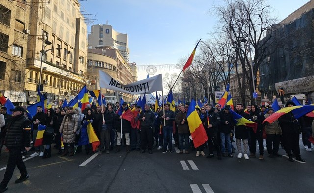 Protest organizat de AUR în Capitală